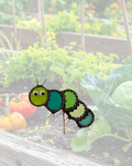 Caterpillar Stained Glass Plant Stake