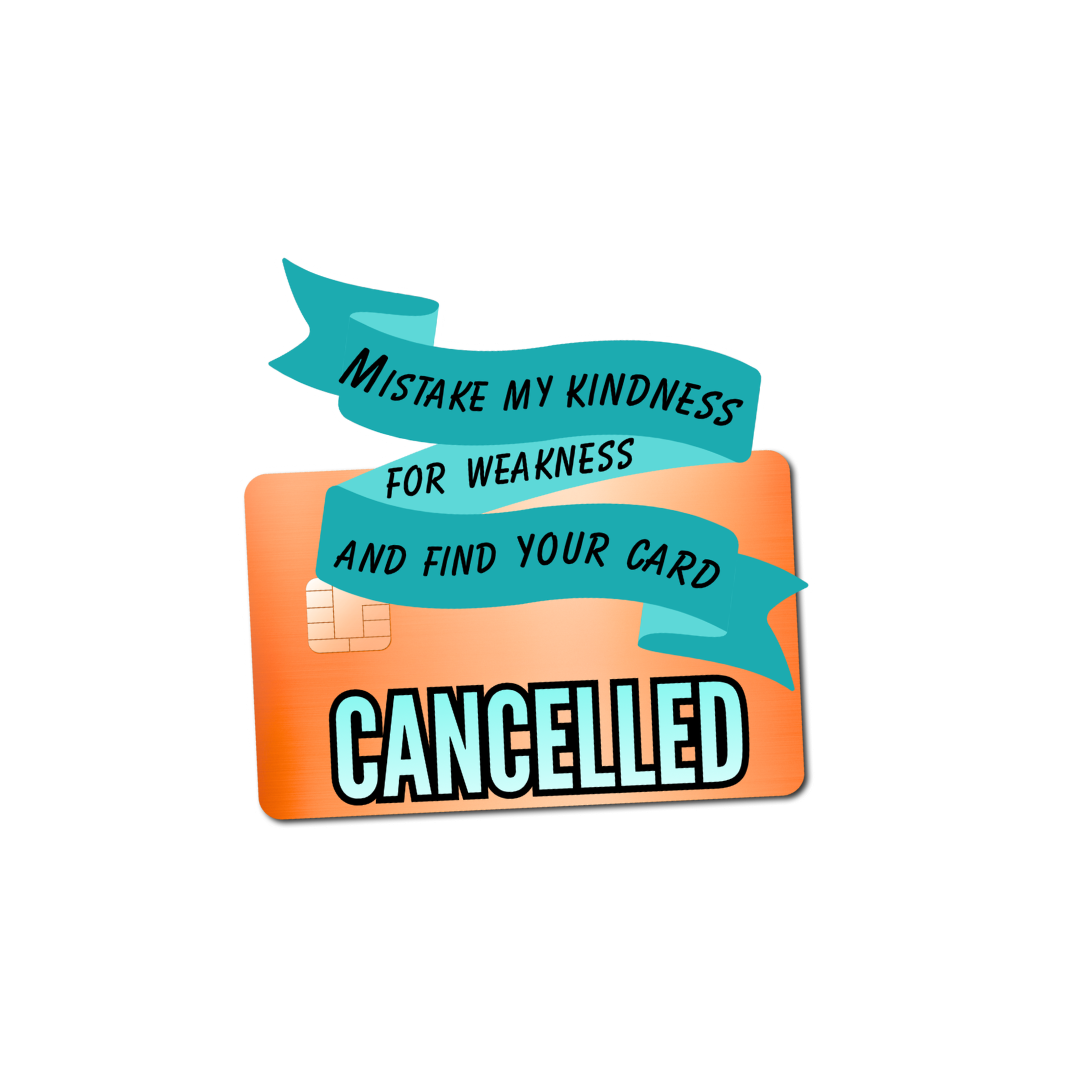 Card Cancelled Sticker
