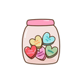 Candy Hearts Sticker
