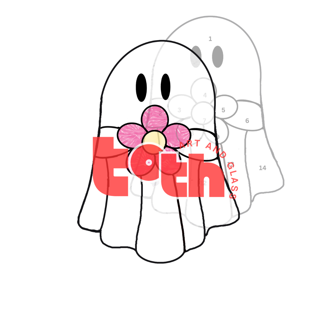 Ghost Flower Stained Glass Pattern