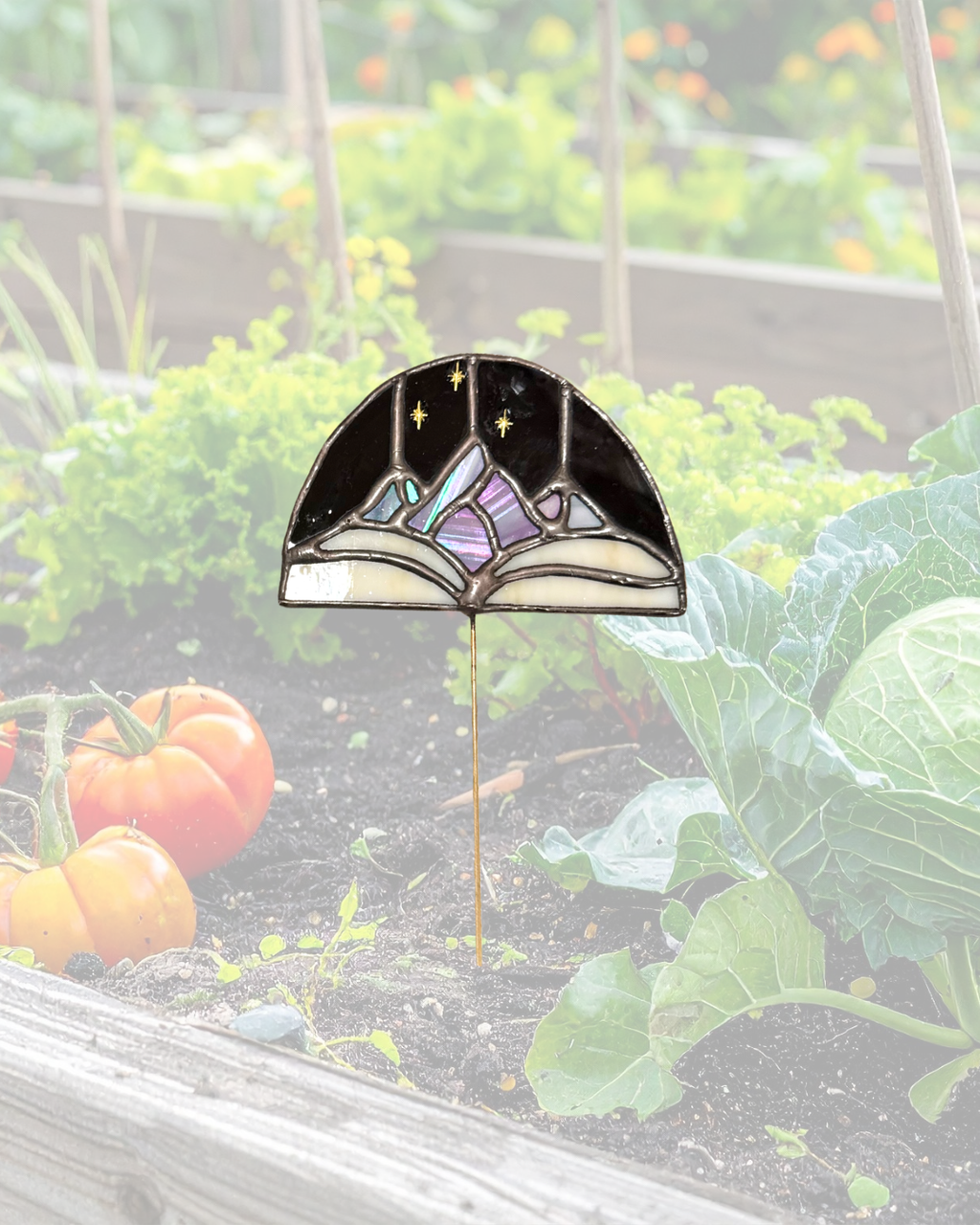 Velaris Stained Glass Plant Stake