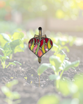 Fireheart Stained Glass Plant Stake