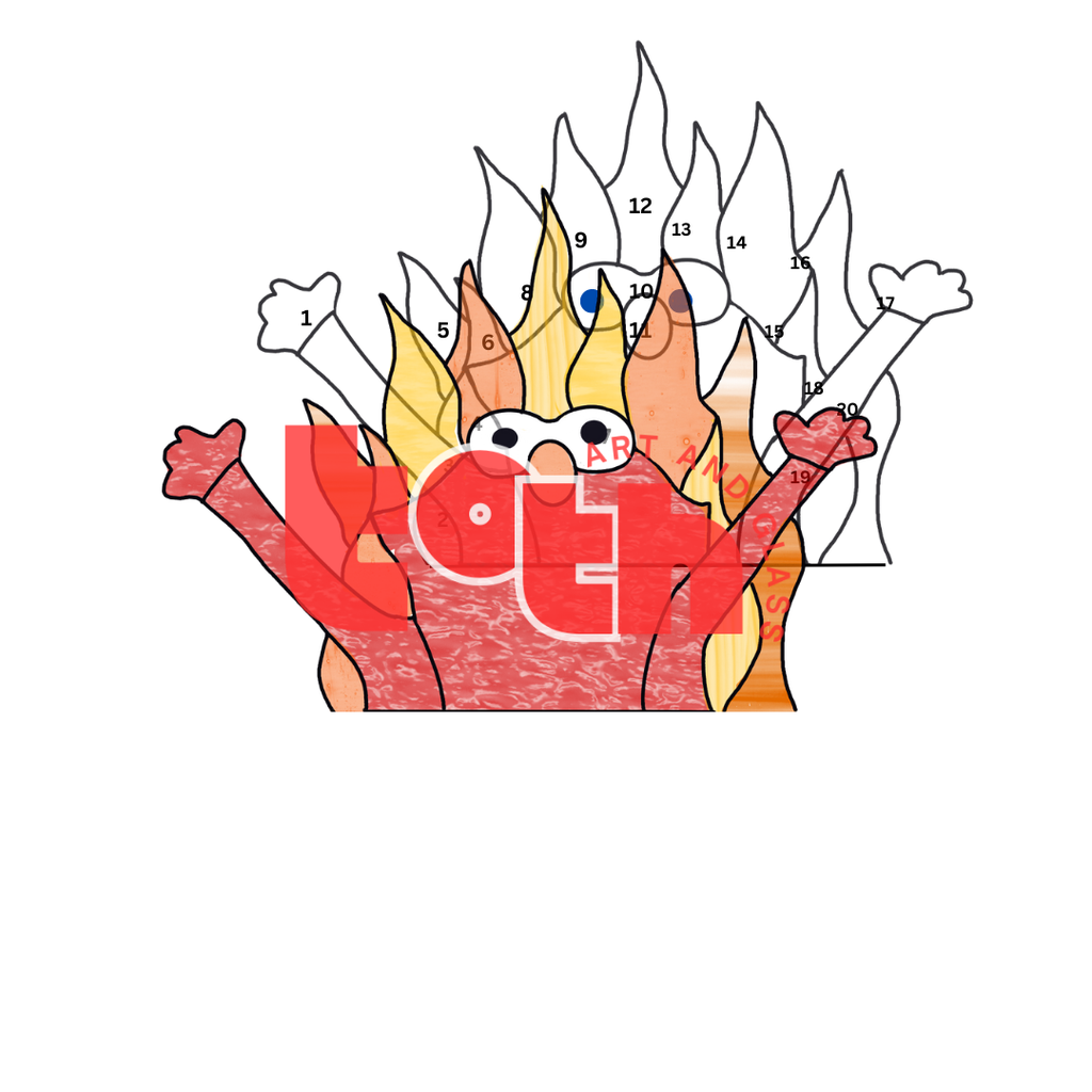 Fire Stained Glass Pattern