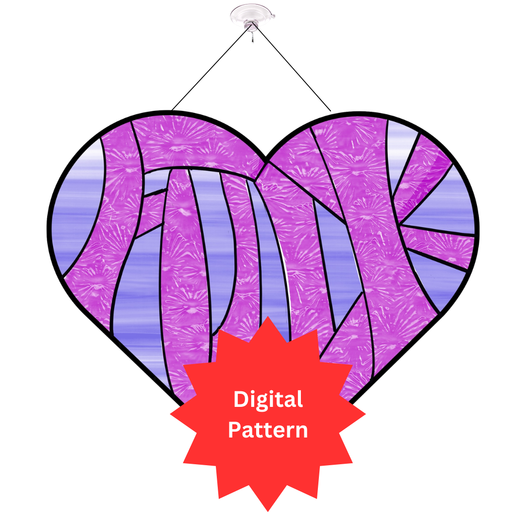 F*ck Heart Stained Glass Pattern