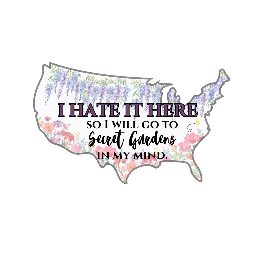 I Hate It Here USA Sticker