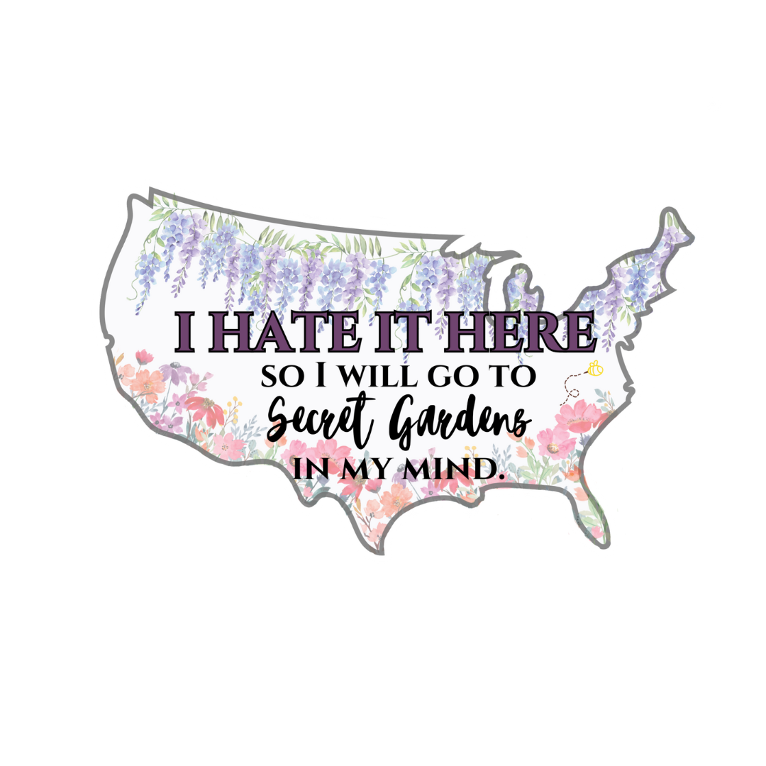 I Hate It Here USA Sticker