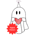 Ghost Heart Stained Glass Pattern