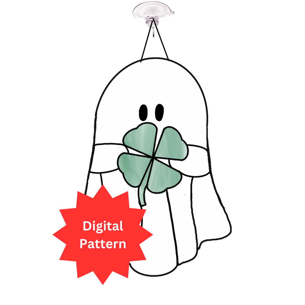Ghost Clover Stained Glass Pattern