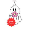 Ghost Flower Stained Glass Pattern