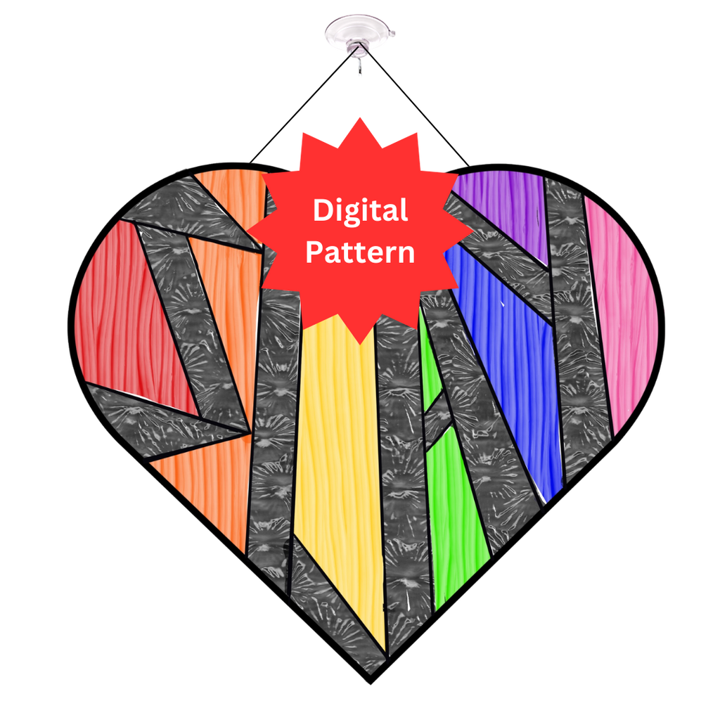 Slay Heart Stained Glass Pattern