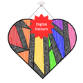 Slay Heart Stained Glass Pattern