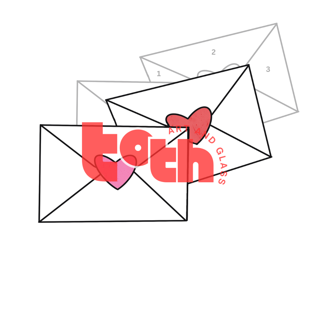 Valentine Hearts Stained Glass Pattern