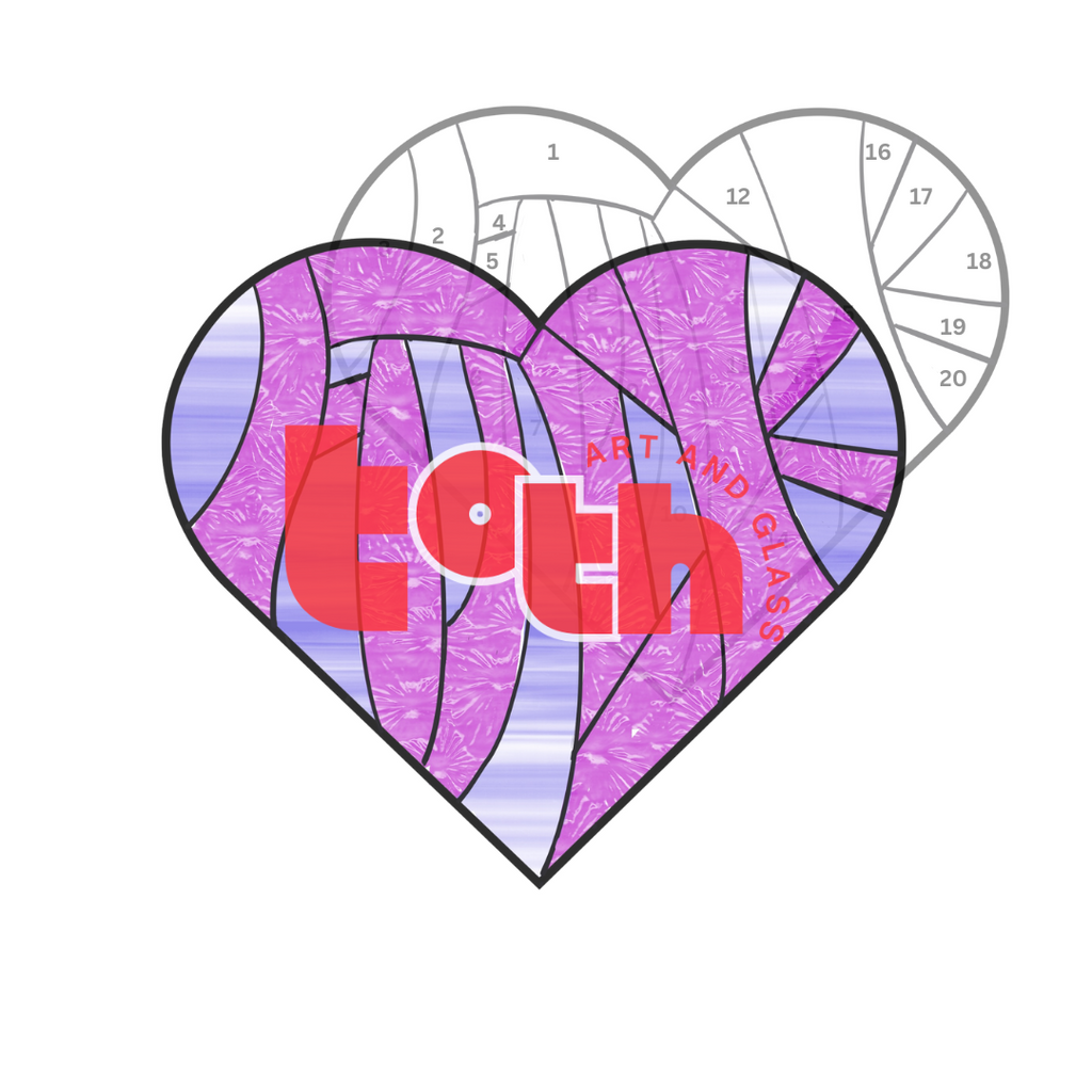 F*ck Heart Stained Glass Pattern