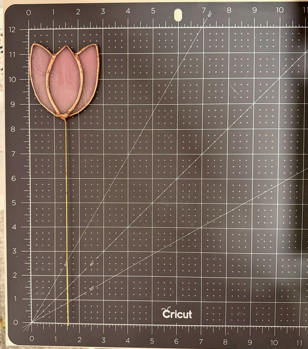 Flower Stained Glass Plant Stake