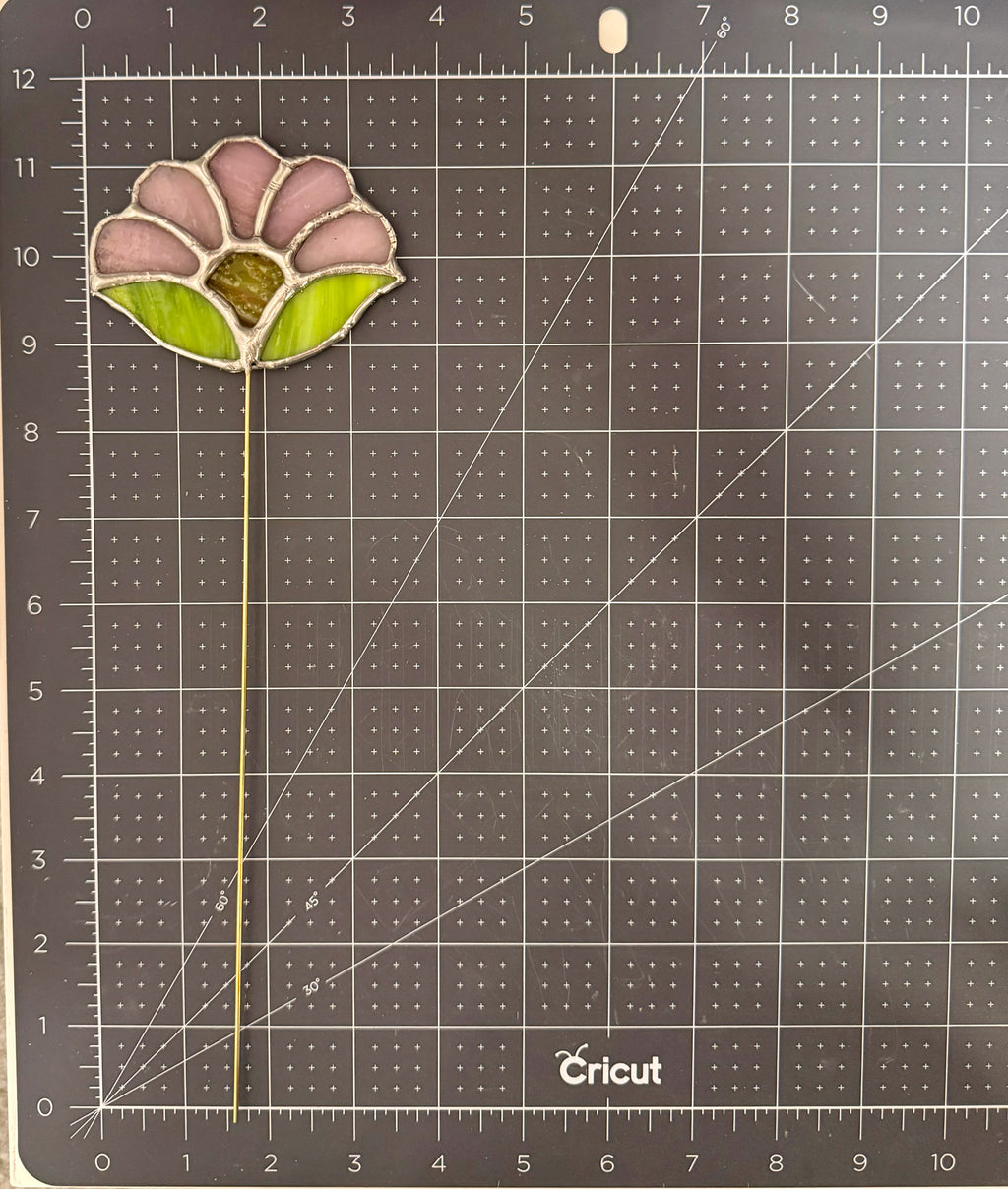 Flower Stained Glass Plant Stake