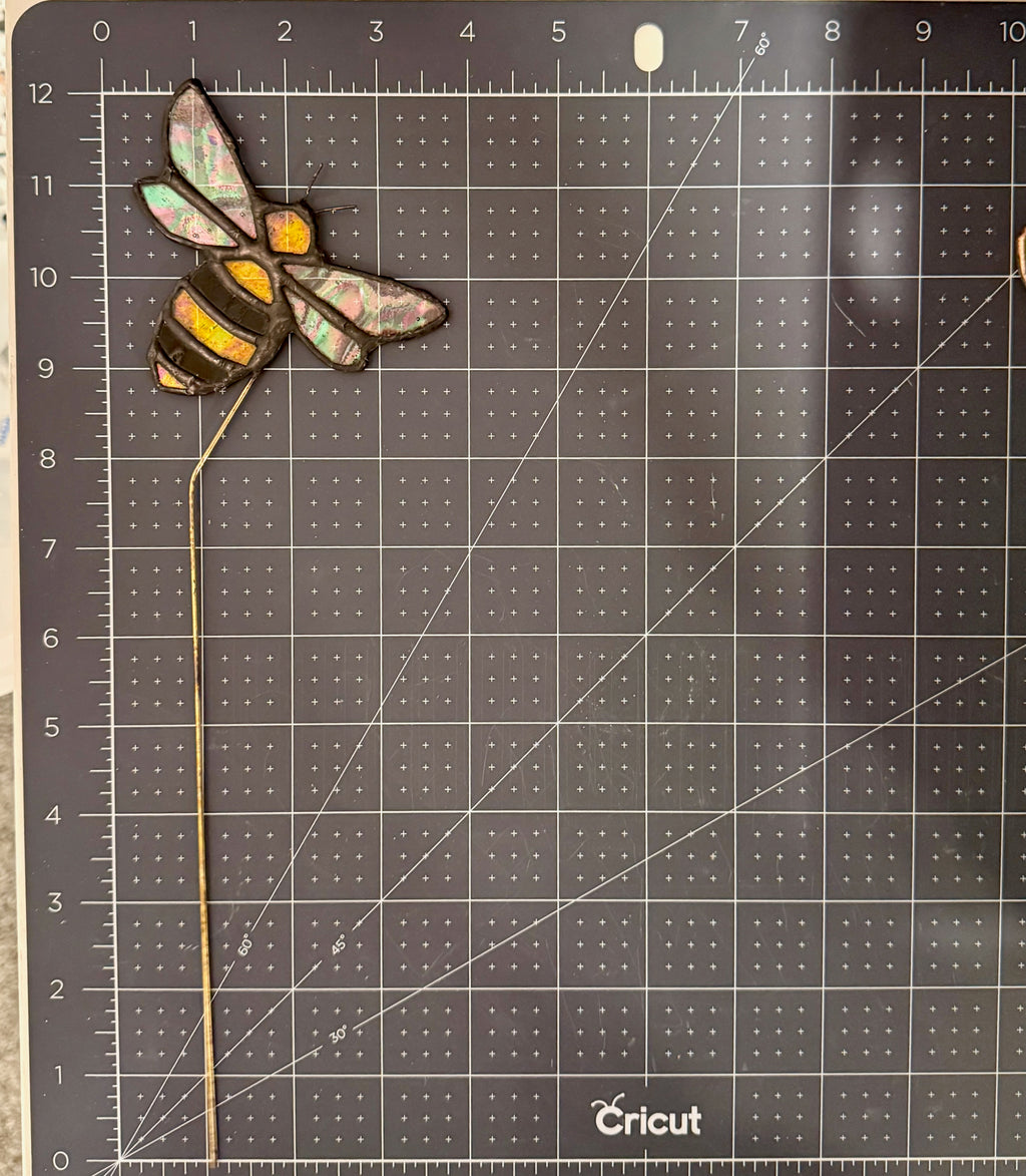 Bee Stained Glass Plant Stake