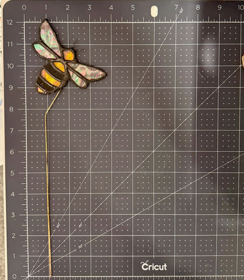 Bee Stained Glass Plant Stake