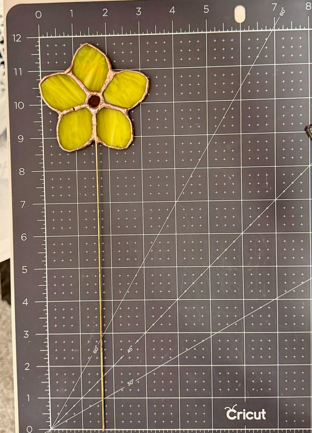 Flower Stained Glass Plant Stake