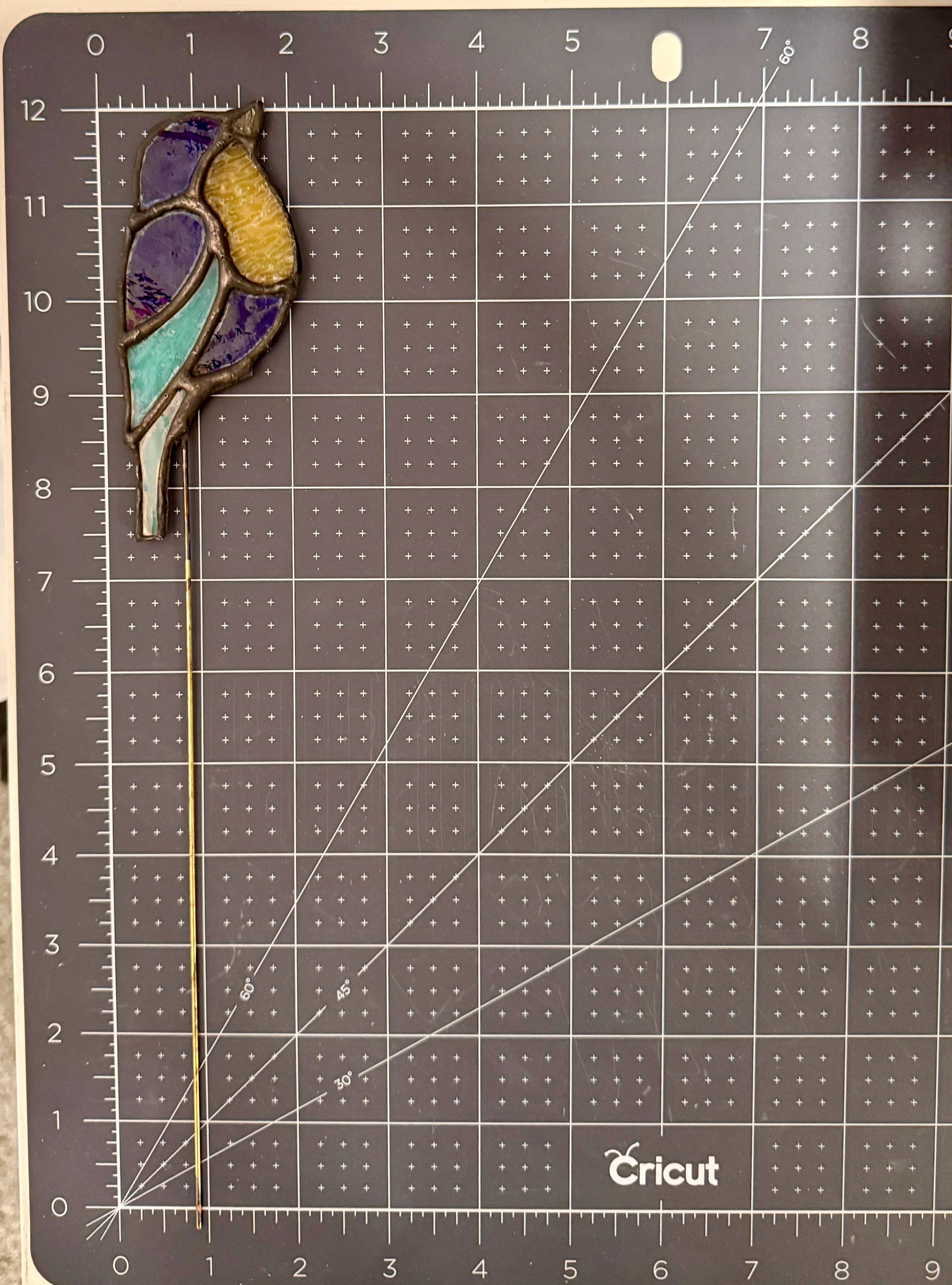 Bird Stained Glass Plant Stake