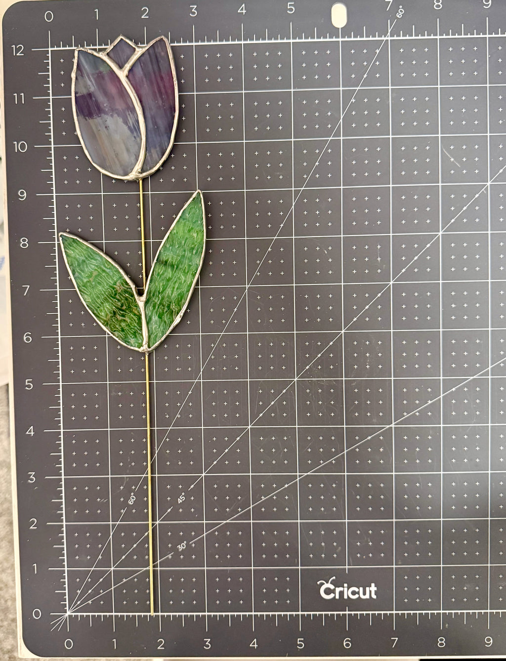 Flower Stained Glass Plant Stake