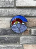 Colorado Mountains Stained Glass Suncatcher
