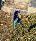 Bird Stained Glass Plant Stake