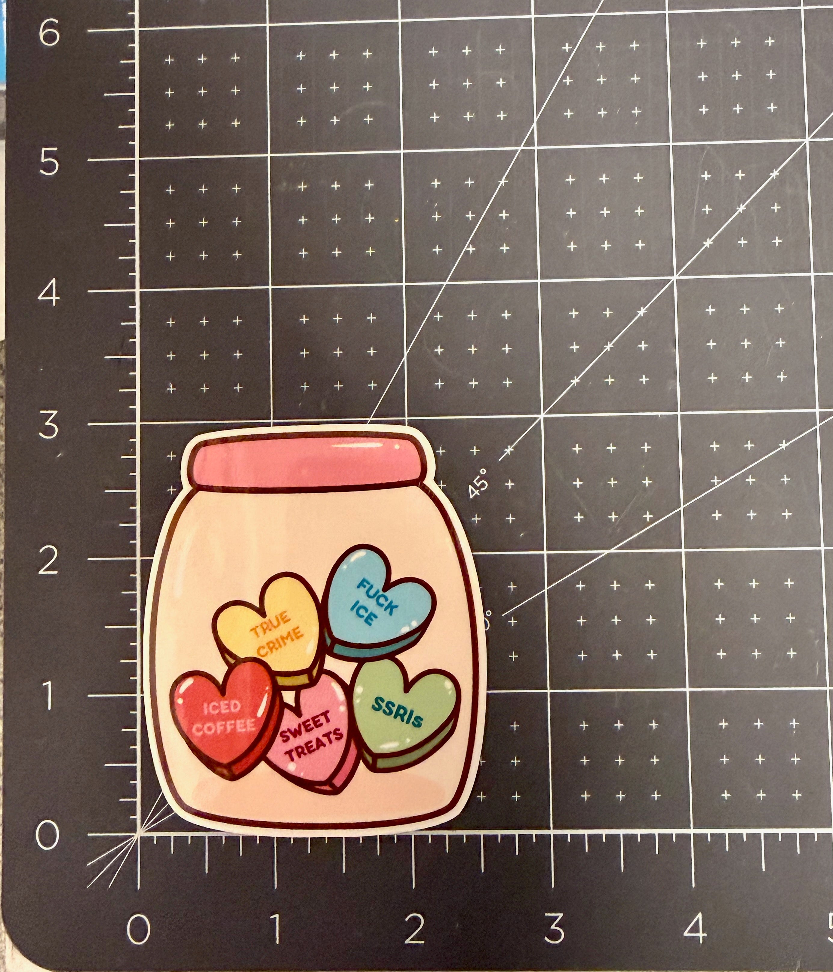 Candy Hearts Sticker