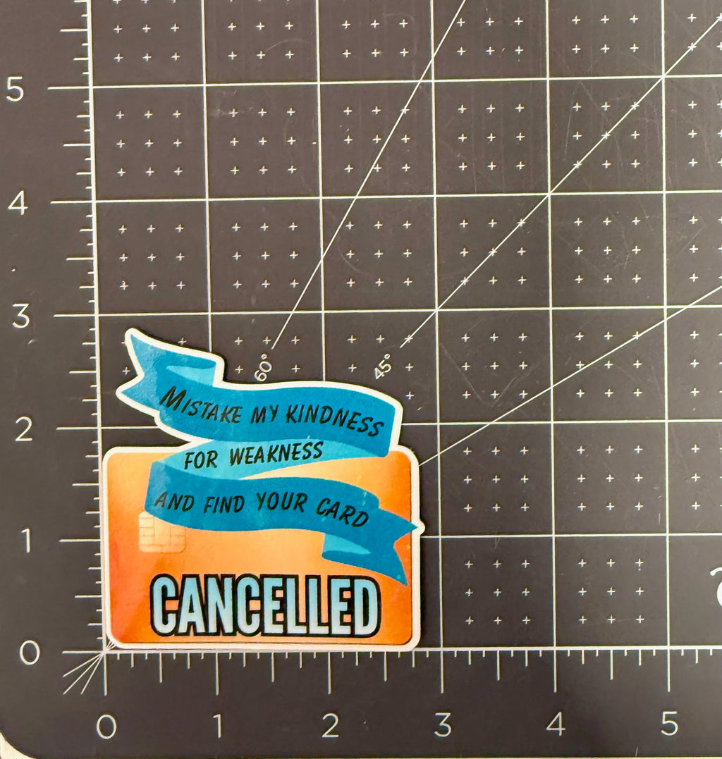 Card Cancelled Sticker