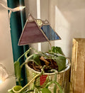Mountains Stained Glass Plant Stake