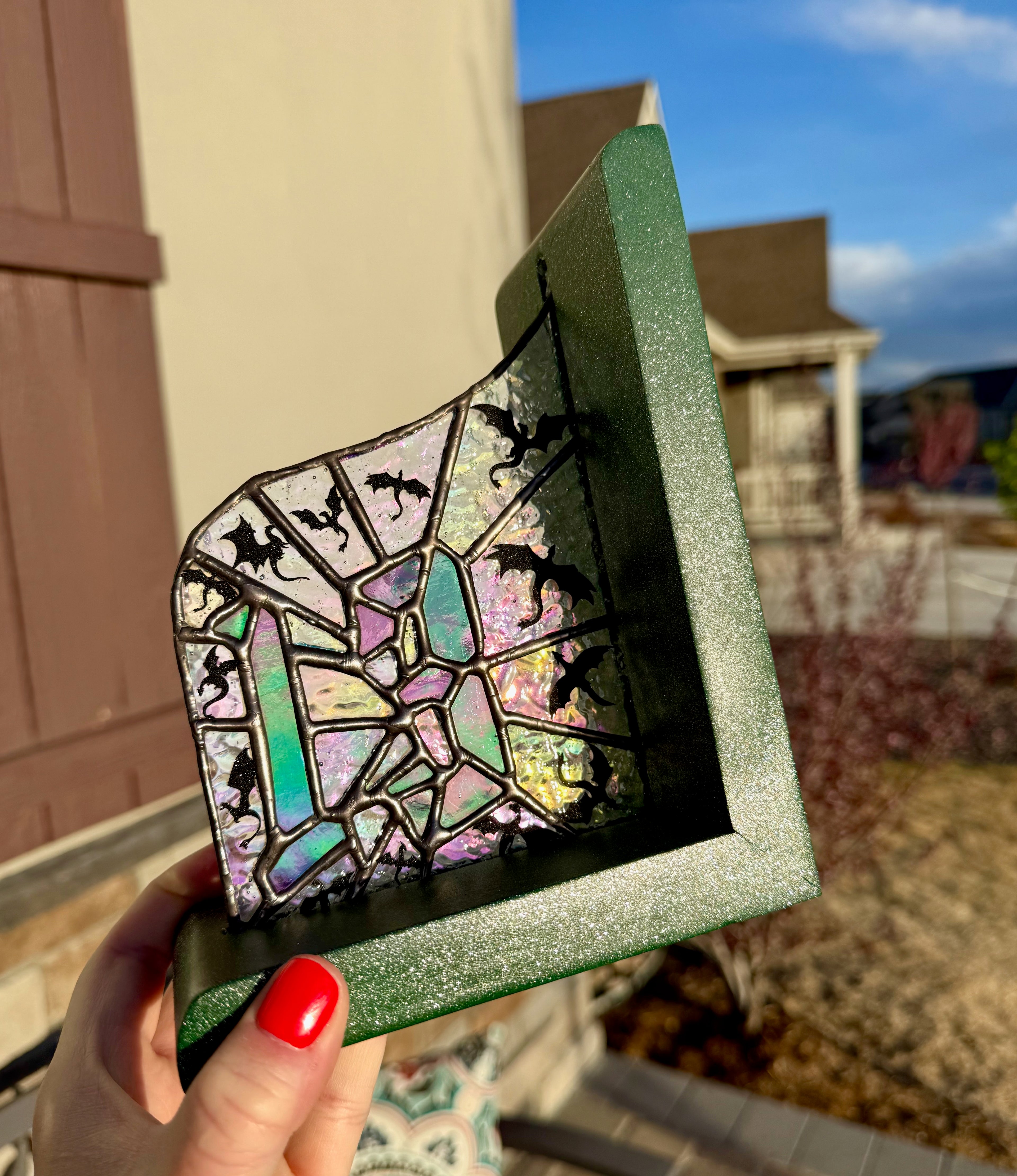 TOG Inspired Stained Glass Bookends