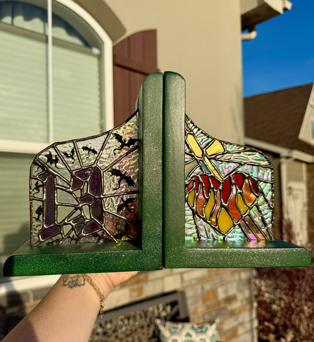 TOG Inspired Stained Glass Bookends