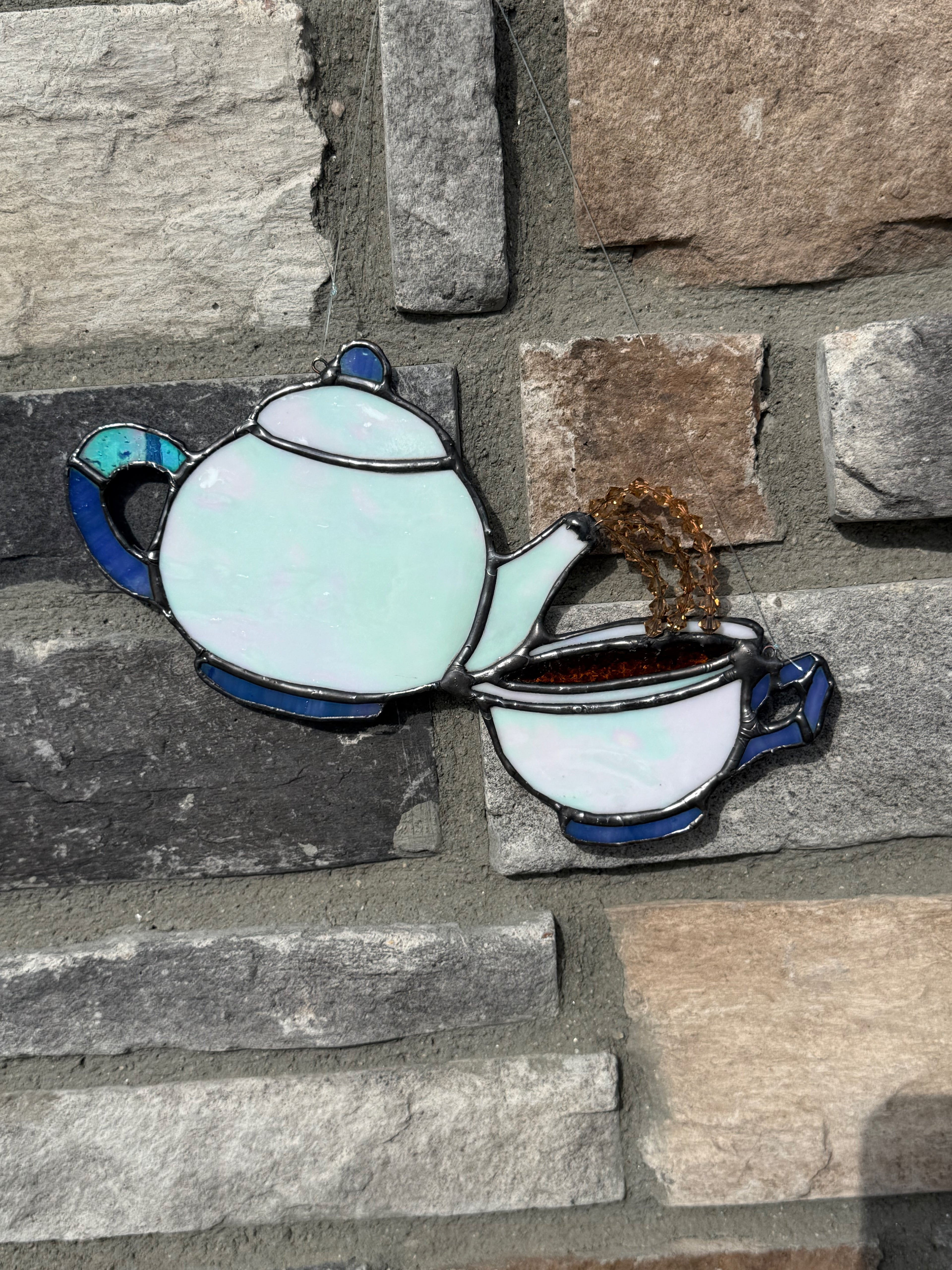 Spill the Tea Stained Glass Sun Catcher