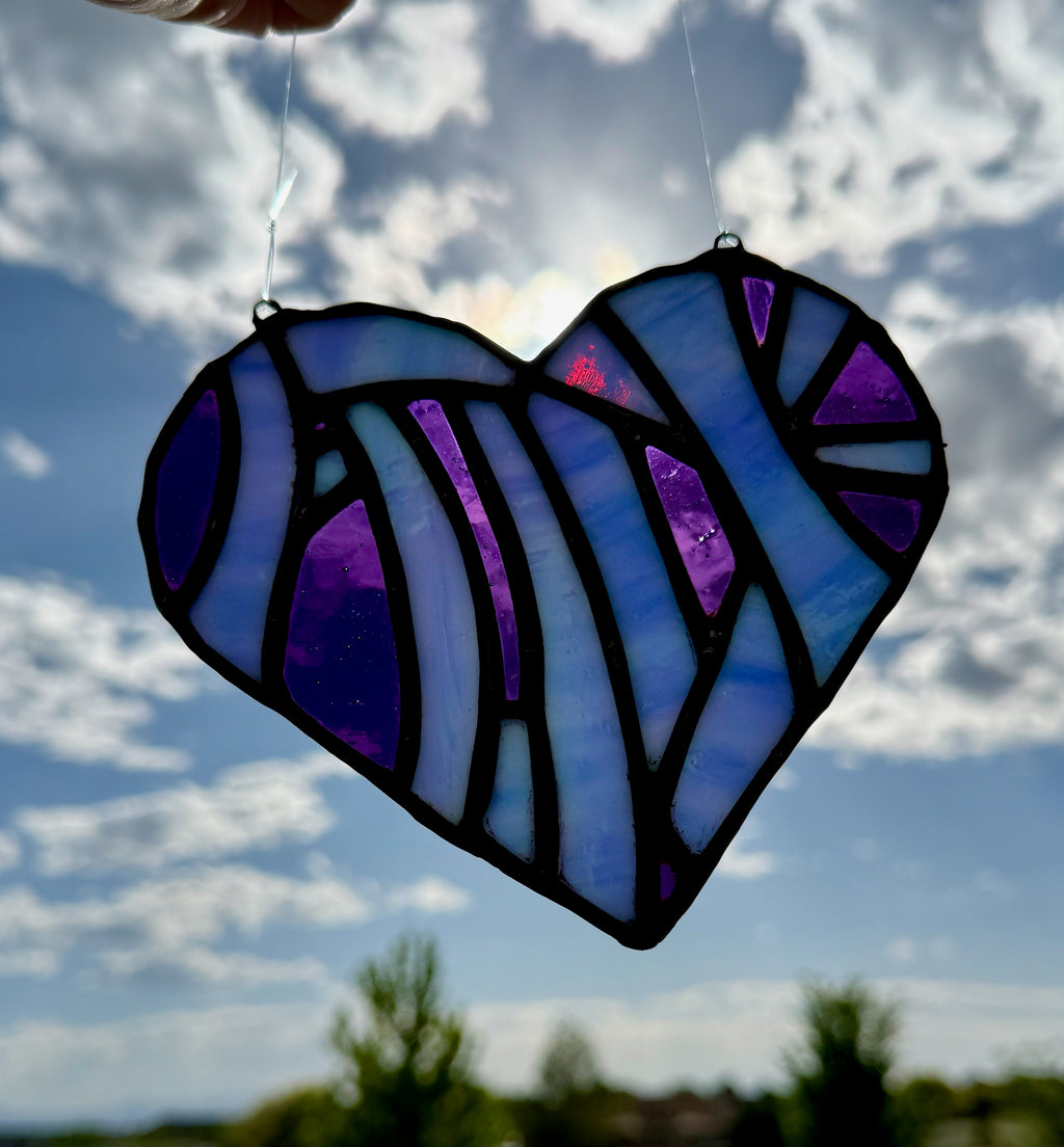 Fuck Heart Stained Glass Sun Catcher