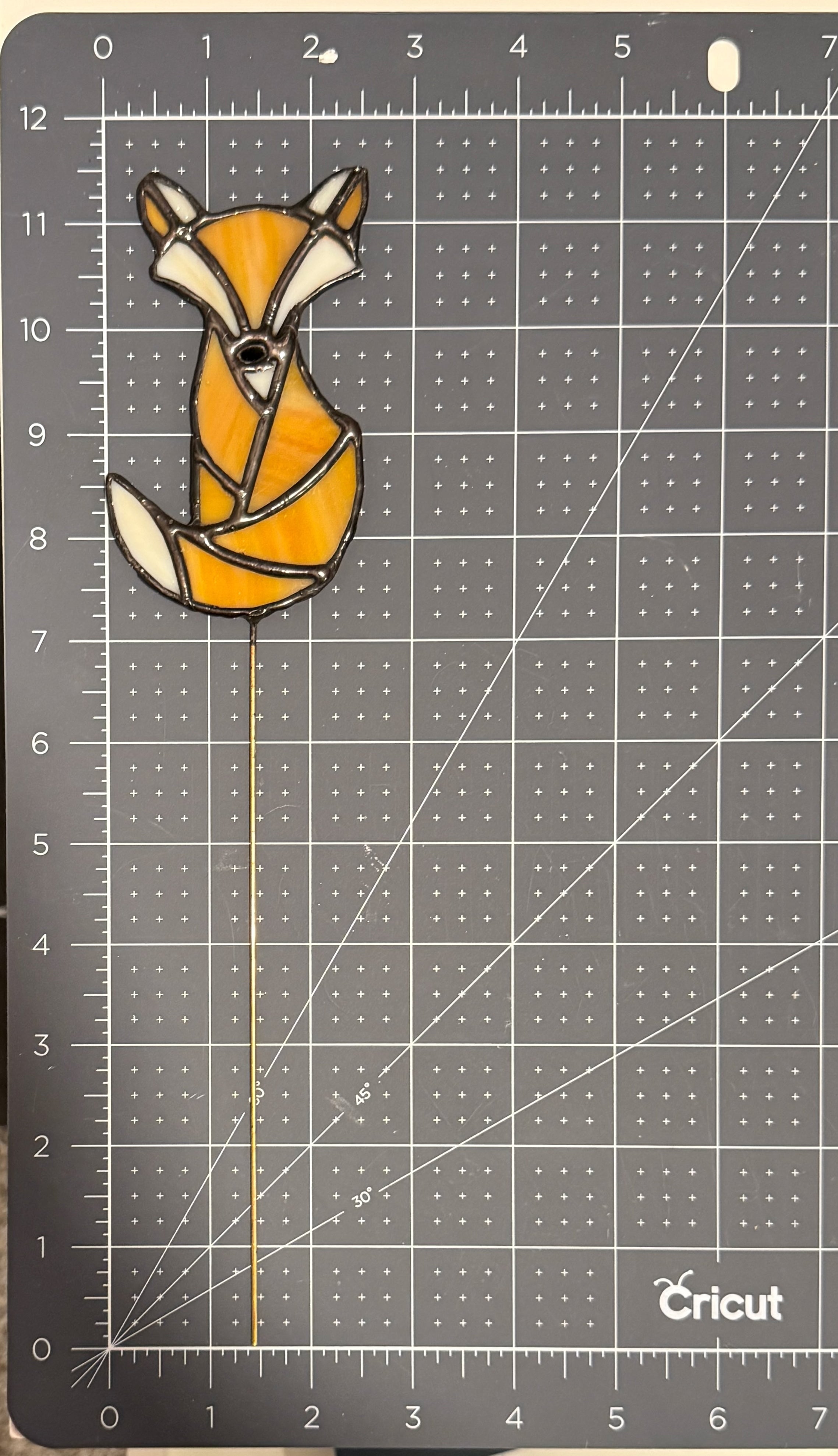 Fox Stained Glass Plant Stake