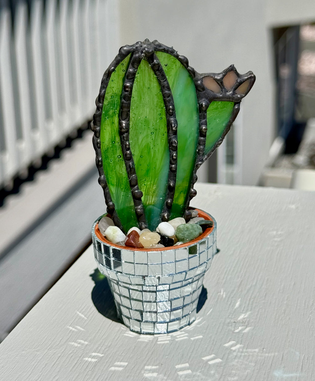 Stained Glass Mini Disco Cactus