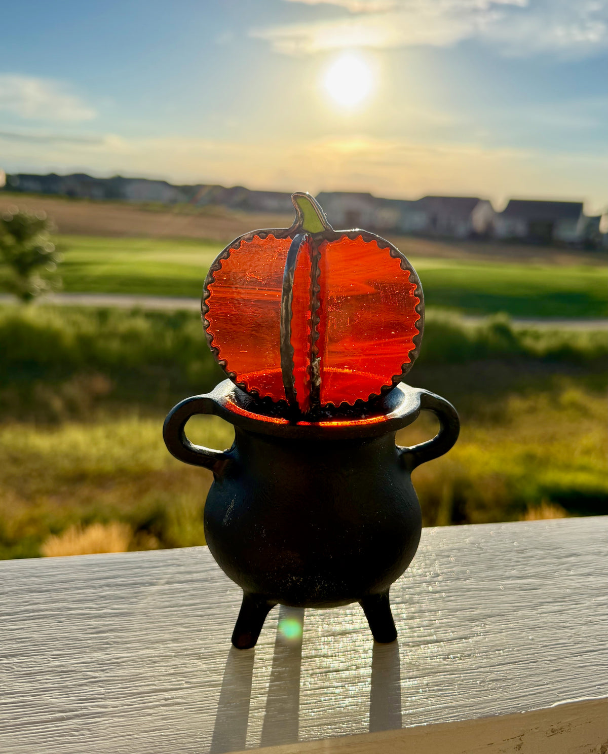 Stained Glass 3D Pumpkin