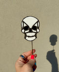 Skull Stained Glass Plant Stake