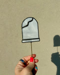 Gravestone Stained Glass Plant Stake