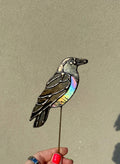 Raven Stained Glass Plant Stake