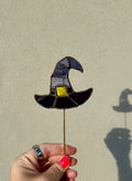 Witch Hat Stained Glass Plant Stake