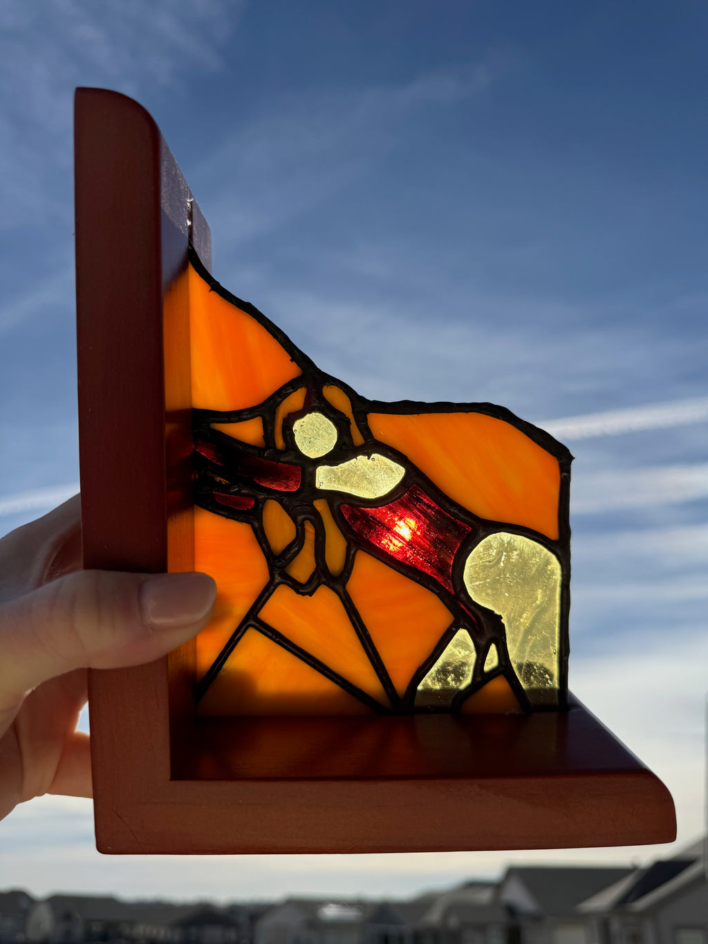 Showgirl Stained Glass Bookends