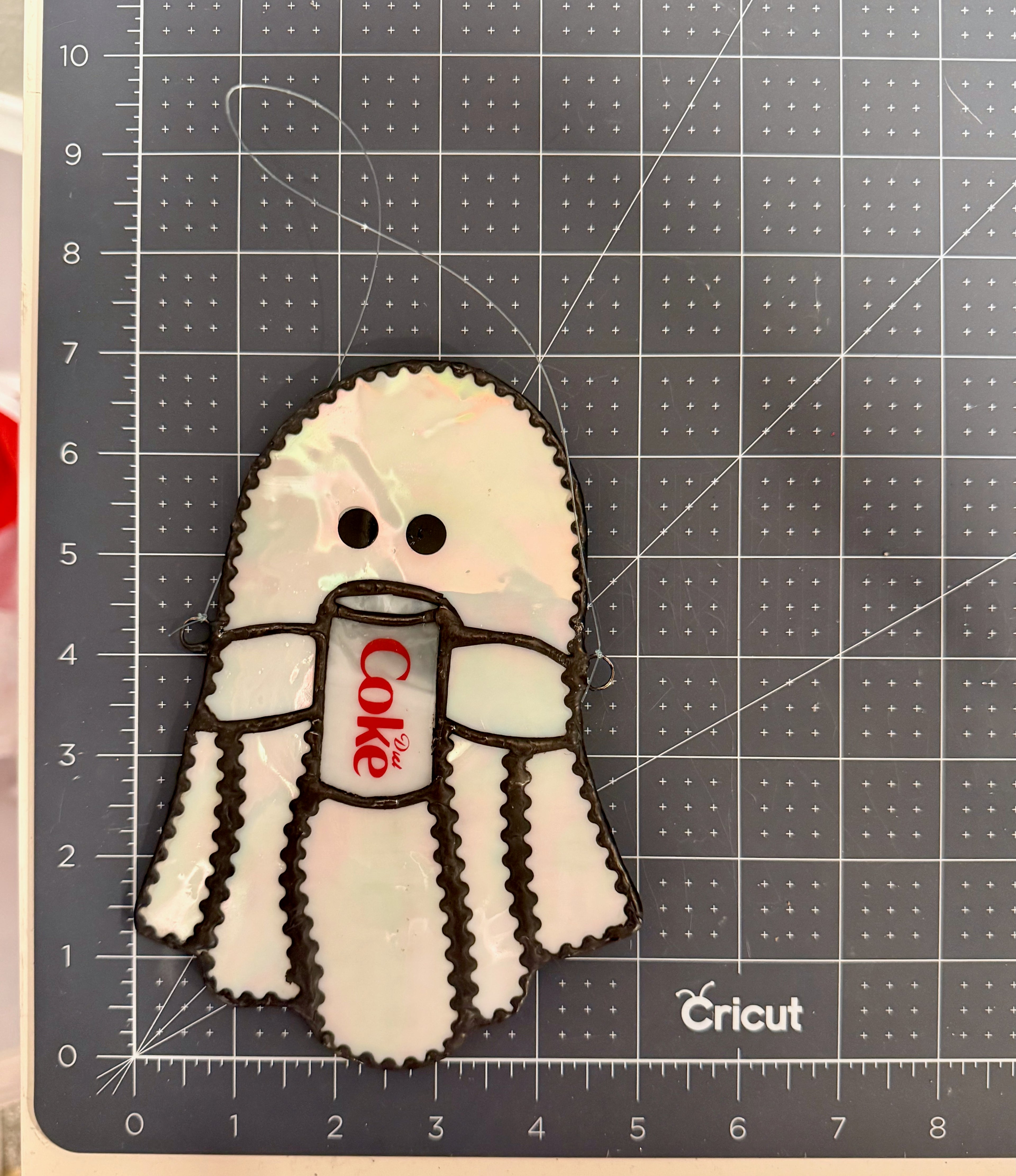 Ghost w DC Stained Glass Sun Catcher