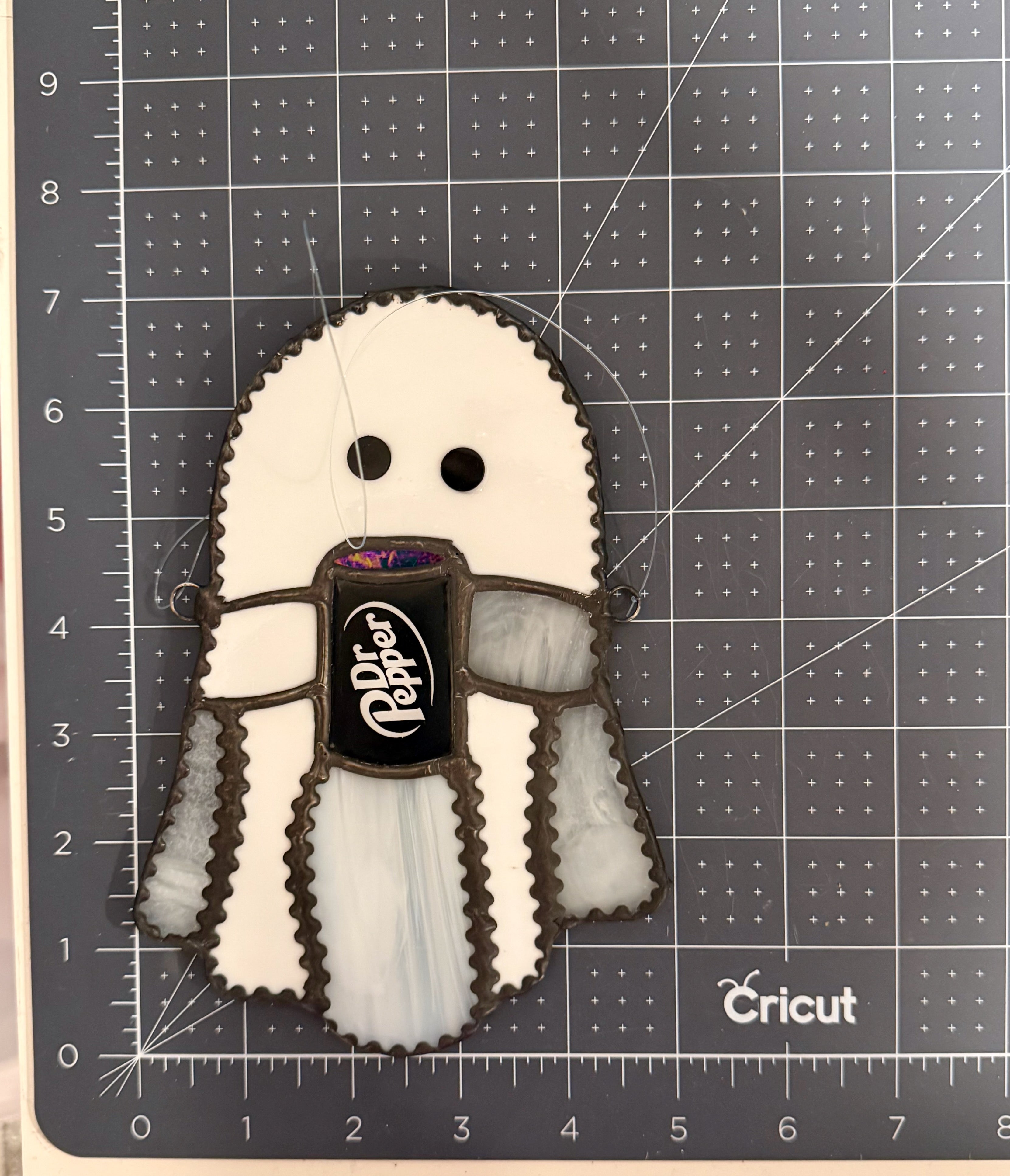 Ghost w DP Stained Glass Sun Catcher