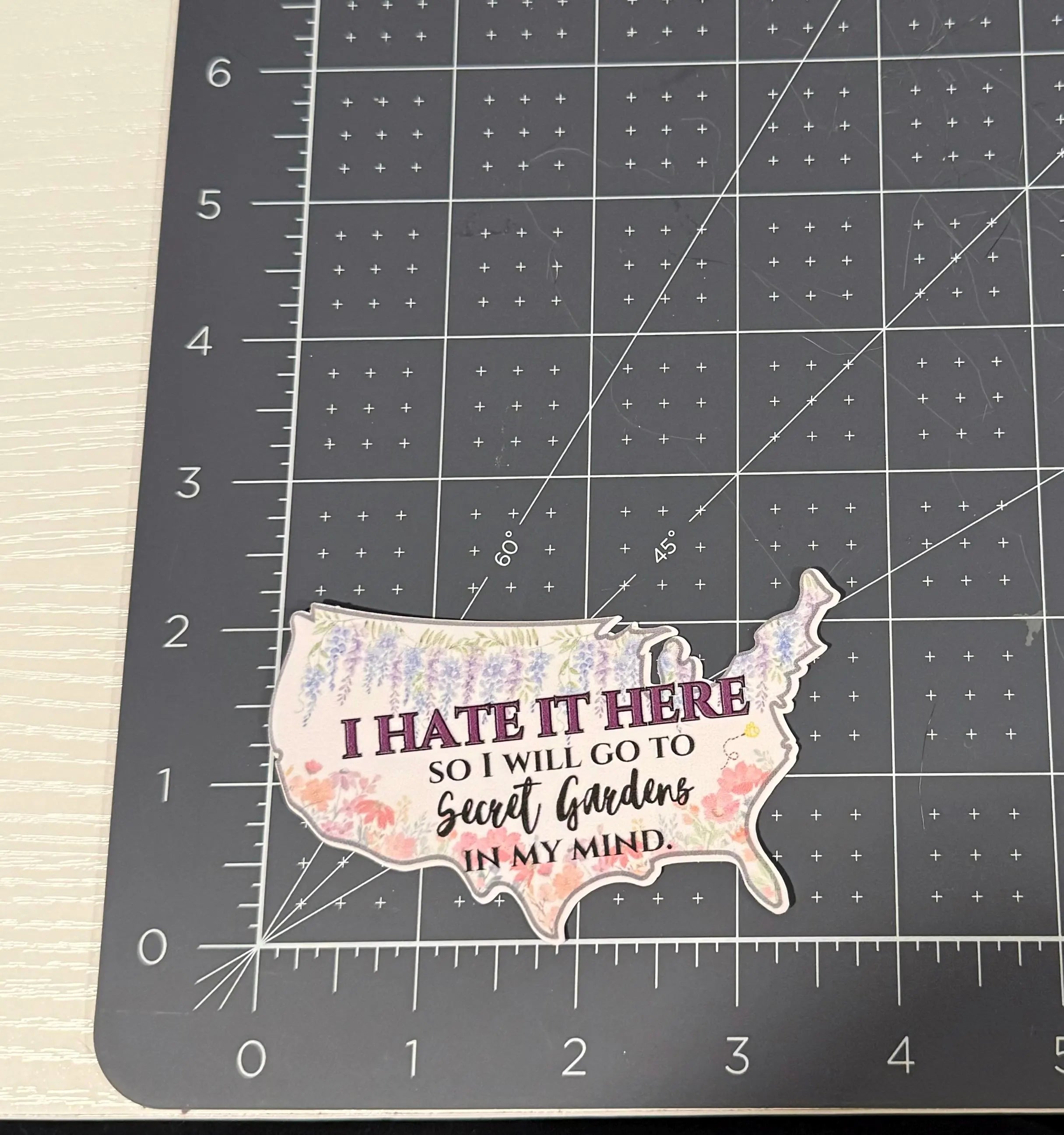 I Hate It Here USA Sticker