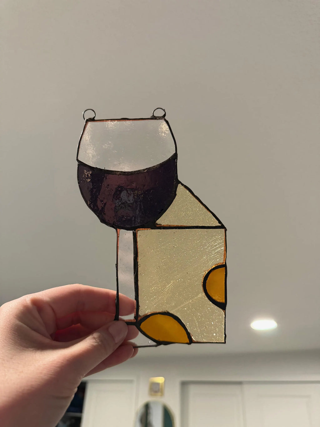 Wine and Cheese Stained Glass Pattern