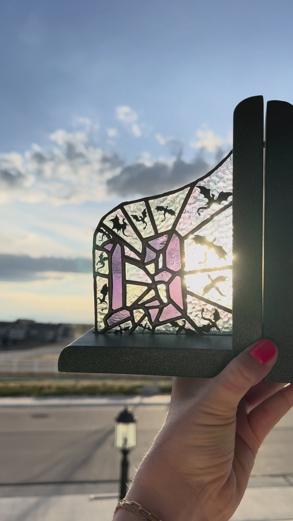 TOG Inspired Stained Glass Bookends