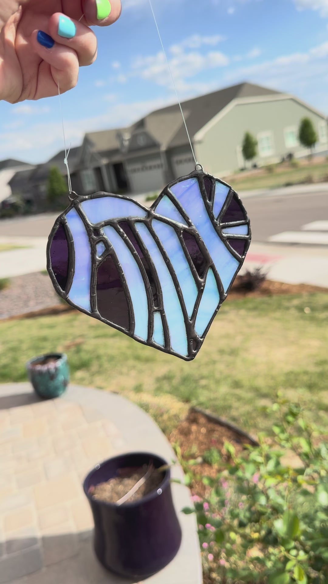 Fuck Heart Stained Glass Sun Catcher