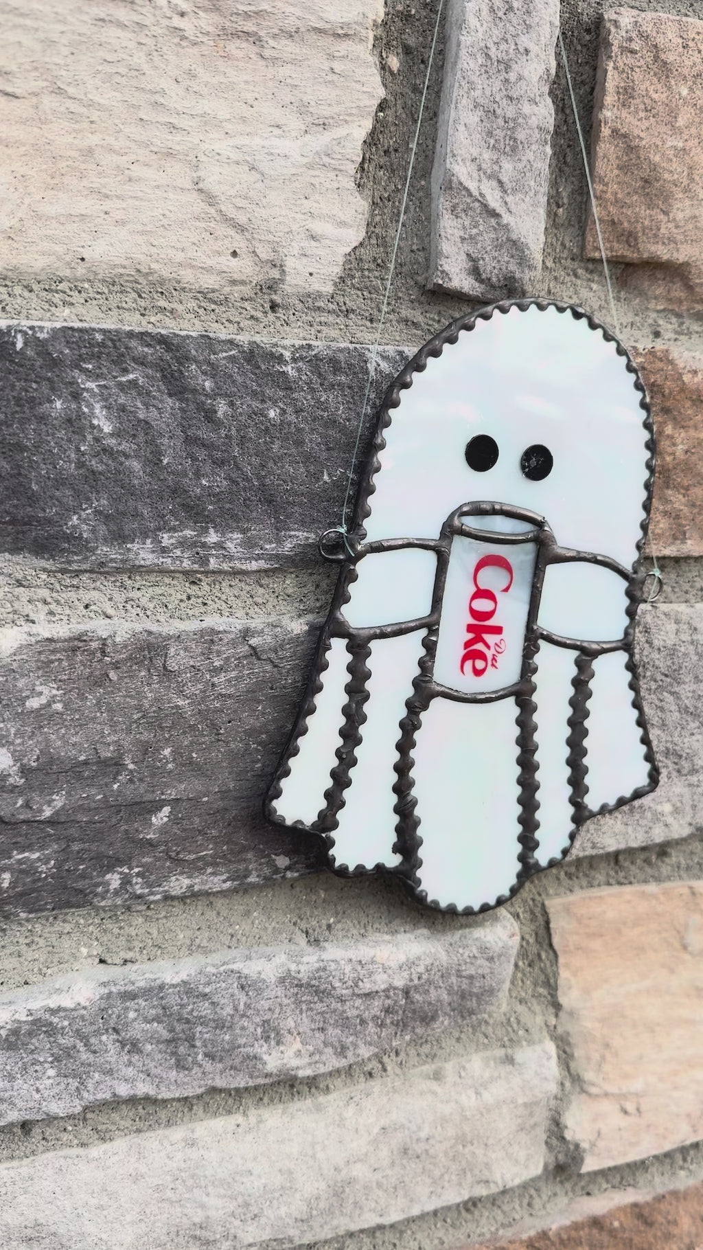 Ghost w DC Stained Glass Sun Catcher