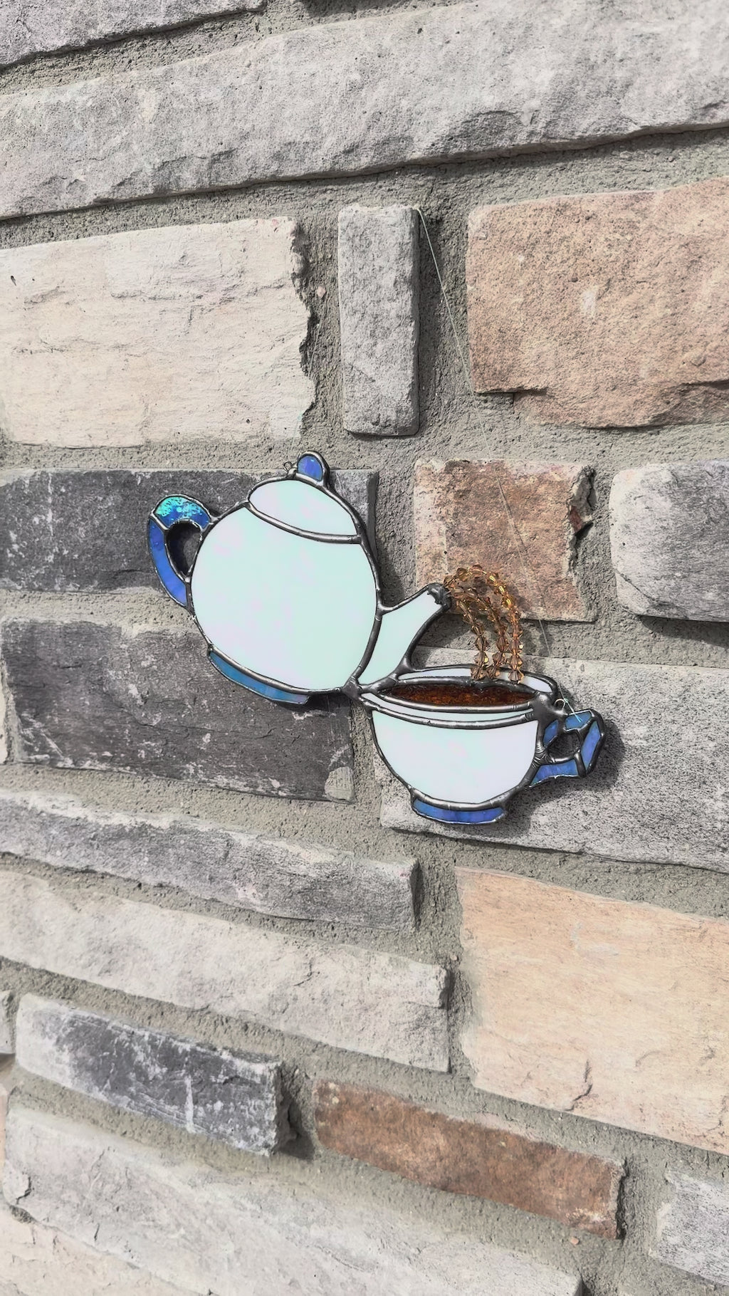 Spill the Tea Stained Glass Sun Catcher