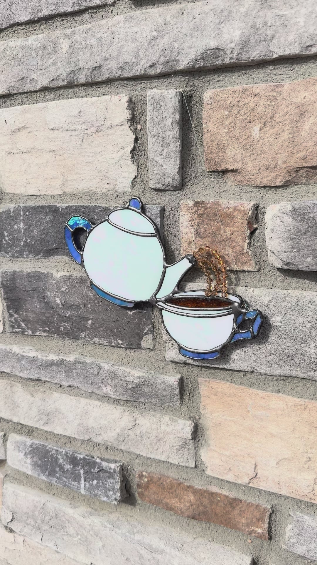 Spill the Tea Stained Glass Sun Catcher